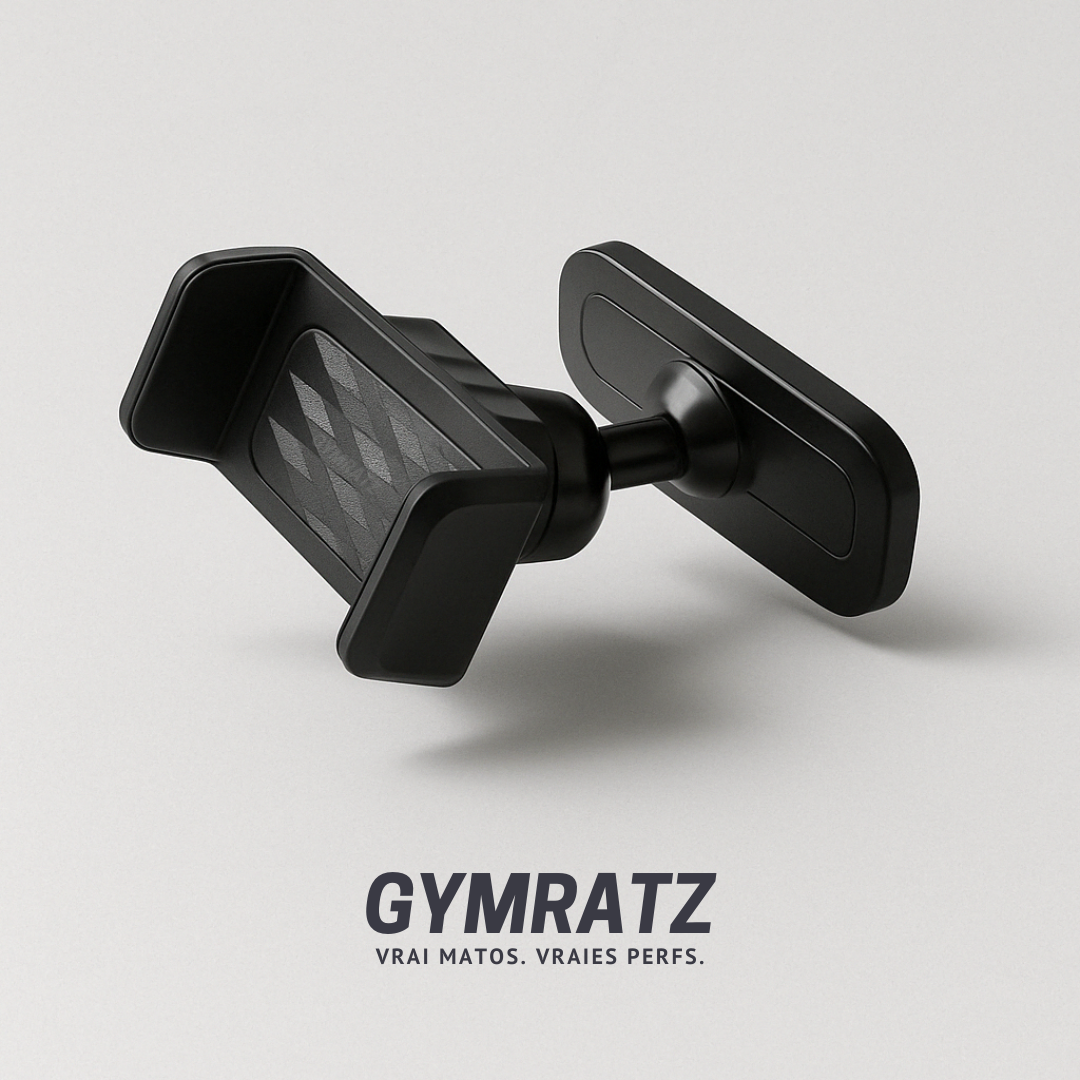 Gymratz - Support de téléphone aimanté rotatif sur barre de musculation pour salle de sport - accessoire fitness