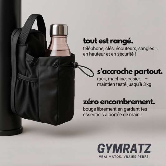Gymratz - sac magnétique aimanté sur barre de musculation pour salle de sport - accessoire fitness