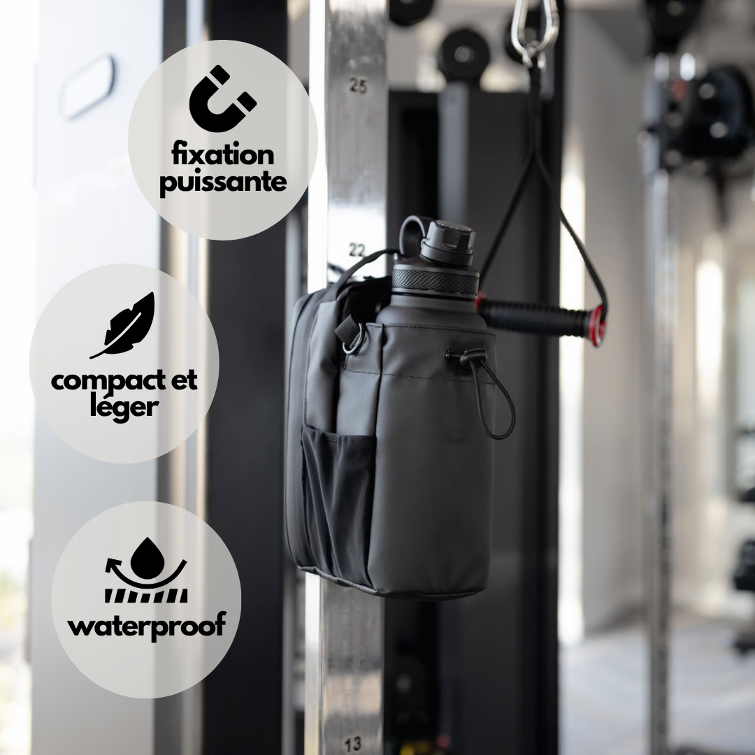 Gymratz - sac magnétique aimanté sur barre de musculation pour salle de sport - accessoire fitness