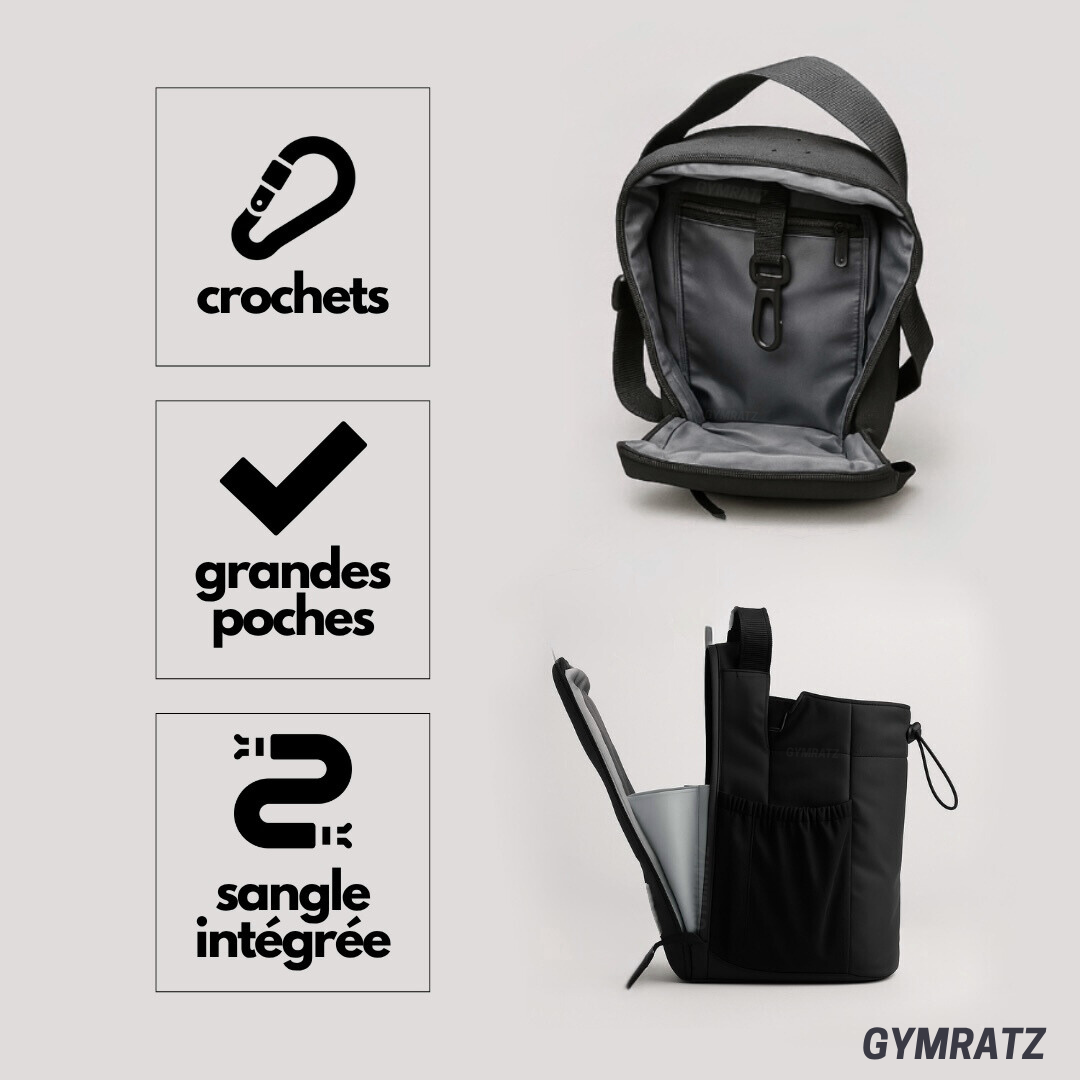 Gymratz - sac magnétique aimanté sur barre de musculation pour salle de sport - accessoire fitness