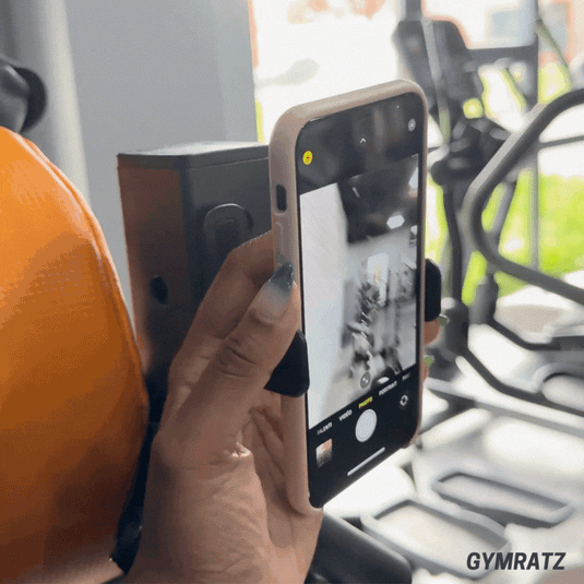 Gymratz - Support de téléphone aimanté rotatif sur barre de musculation pour salle de sport - accessoire fitness