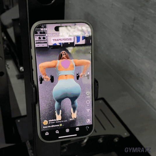 Gymratz - Support de téléphone aimanté rotatif sur barre de musculation pour salle de sport - accessoire fitness