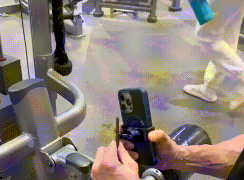 Gymratz - Support de téléphone aimanté rotatif sur barre de musculation pour salle de sport - accessoire fitness