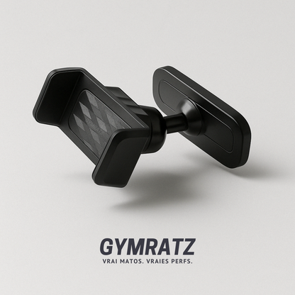 Gymratz - Support de téléphone aimanté rotatif sur barre de musculation pour salle de sport - accessoire fitness