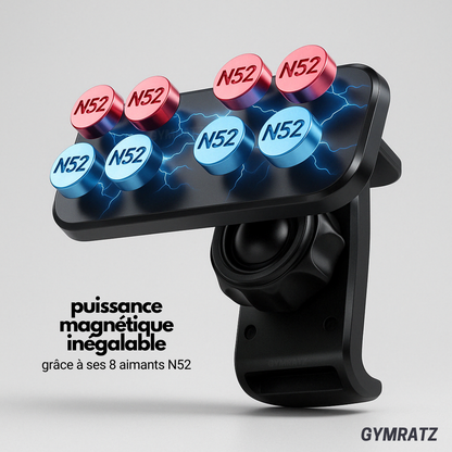 Gymratz - Support de téléphone aimanté rotatif sur barre de musculation pour salle de sport - accessoire fitness