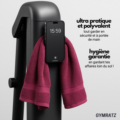 Gymratz - Support de téléphone aimanté rotatif sur barre de musculation pour salle de sport - accessoire fitness